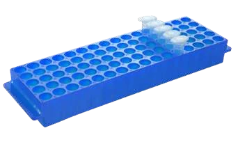 Imagem de referência de RACK EM PP P/ 80 MICROTUBOS 1,5-2ML K30-005