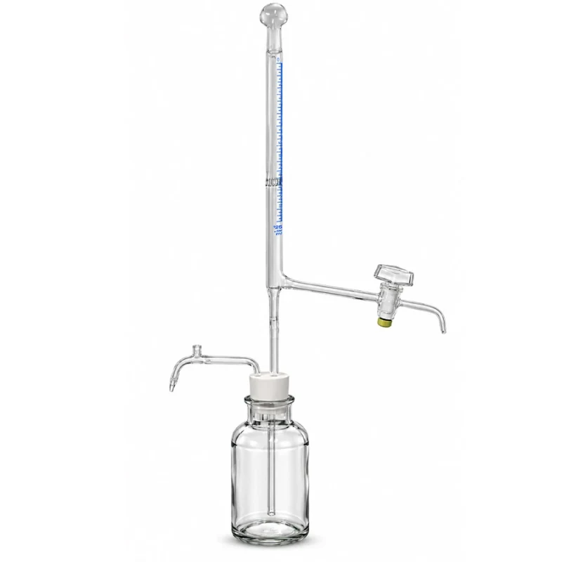 Imagem de referência de BURETA D’ AGUA C/ T.VIDRO C/ FRASCO INCOLOR DE 500ML – 10ML