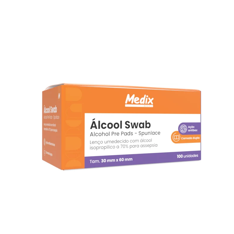 Imagem de referência de ALCOOL 70% SWAB (GAZE EMBEBIDA C/ ALCOOL) 9620 – 100UN/CX