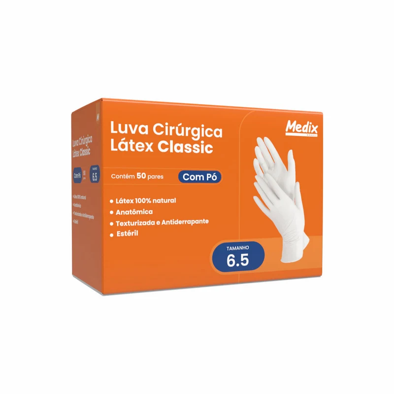 Imagem de referência de LUVA CIRURGICA ESTERIL C/ PO 8,5 – (PAR)