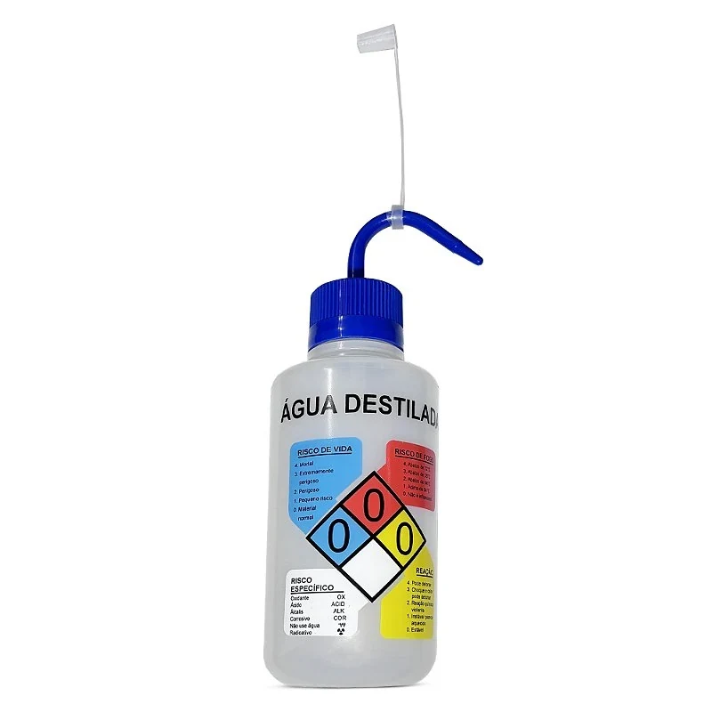 Imagem de referência de PISSETA C/ CLASSIF. RISCO – AGUA DESTILADA – 500ML – 2255