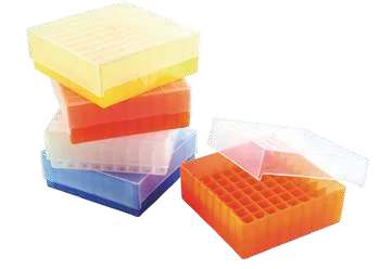 Imagem de referência de RACK EM PP P/ 81 TUBOS CRIOGENICOS/MICROTUBOS 1,5-2ML K30-081N
