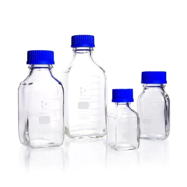 Imagem de referência de FRASCO QUADRADO P/ REAG. C/ TAMPA AZUL DISP. ANTIGOTA – 1L